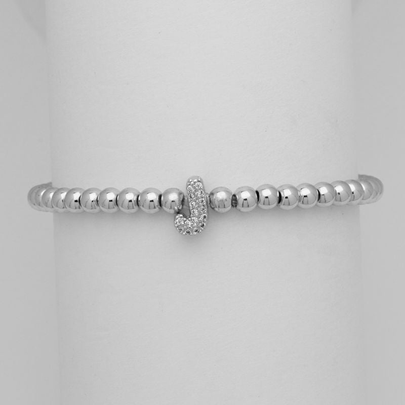 A Copper Gold-plated Beaded Diamond 26 Letter Bracelet