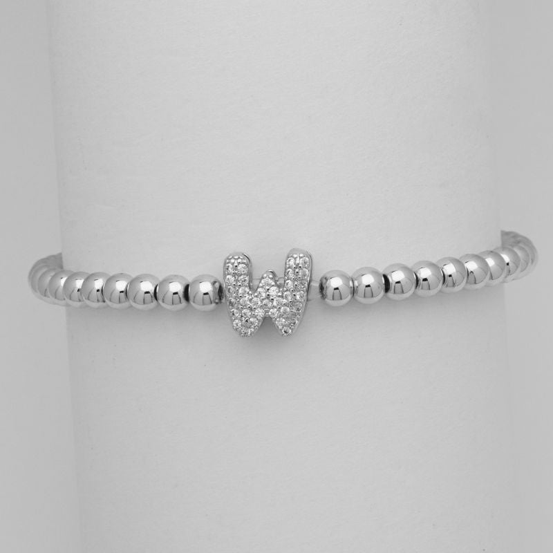 A Copper Gold-plated Beaded Diamond 26 Letter Bracelet