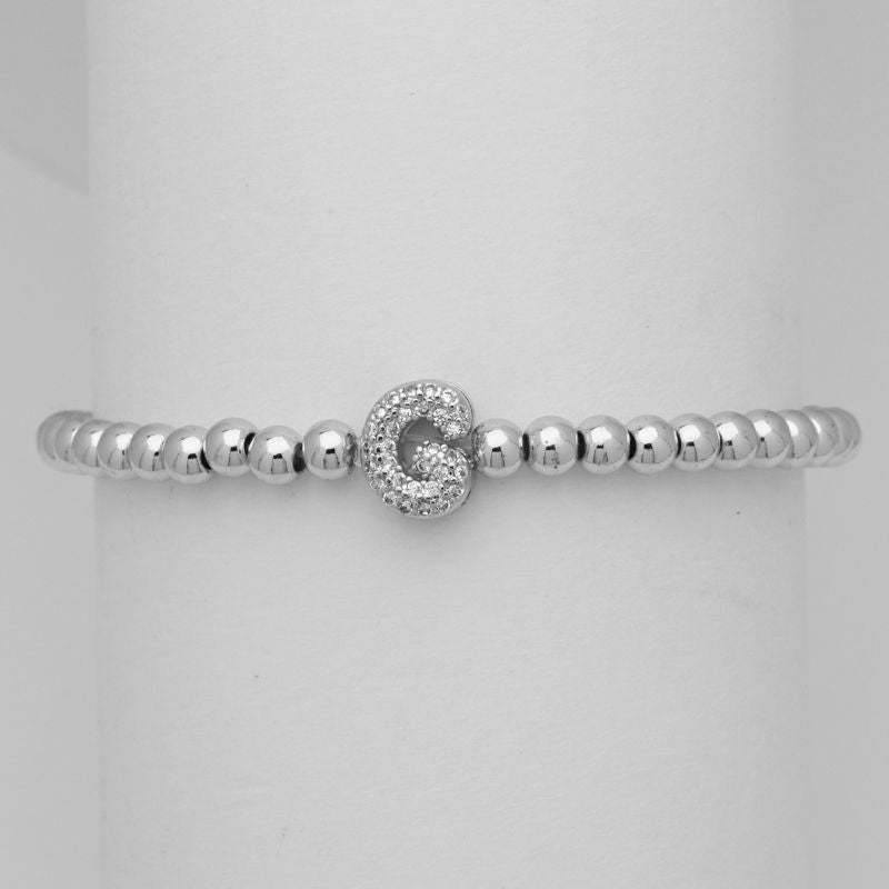 A Copper Gold-plated Beaded Diamond 26 Letter Bracelet