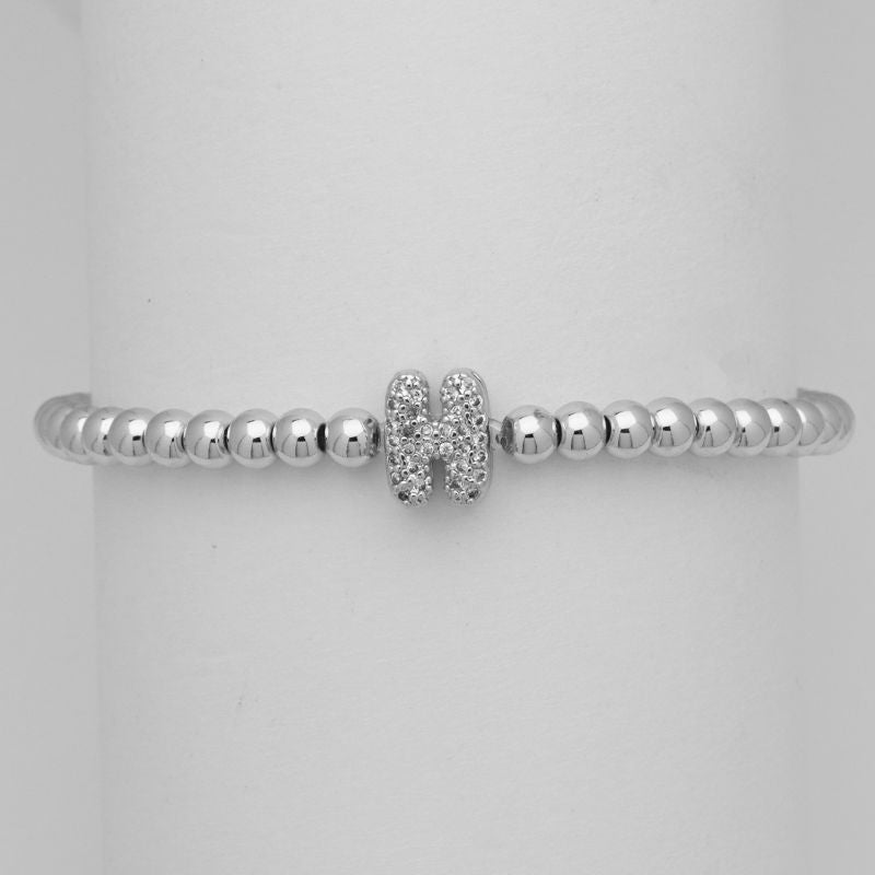 A Copper Gold-plated Beaded Diamond 26 Letter Bracelet