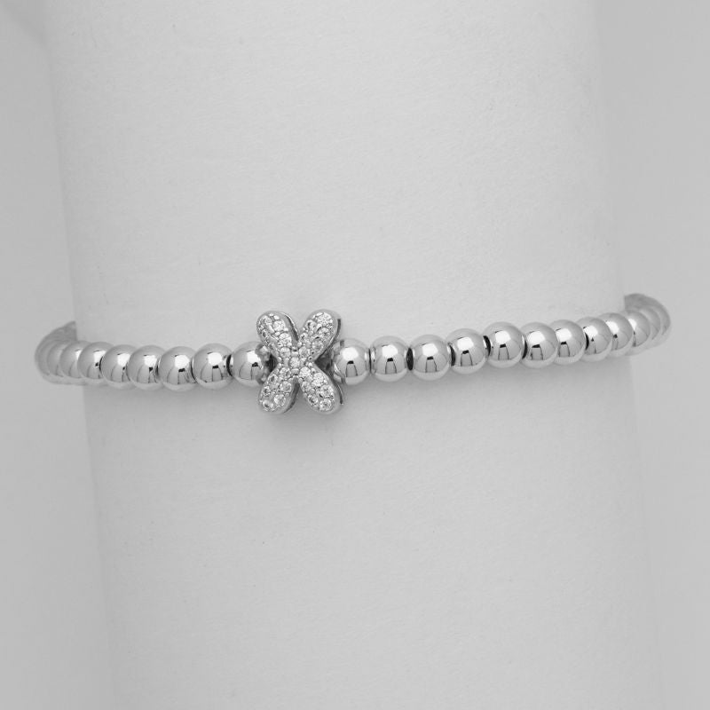 A Copper Gold-plated Beaded Diamond 26 Letter Bracelet