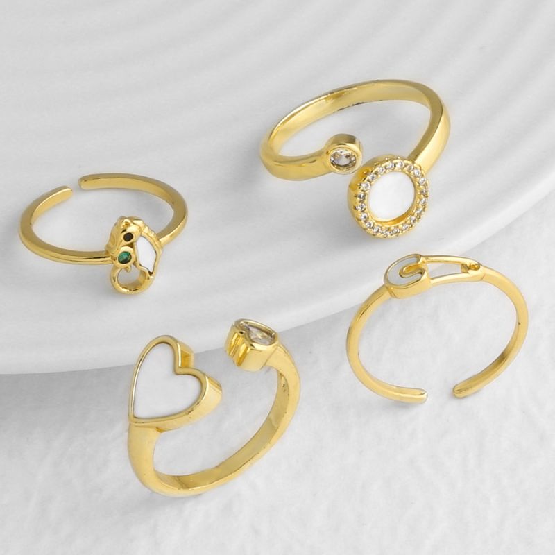 A Copper Round Ring With Diamonds