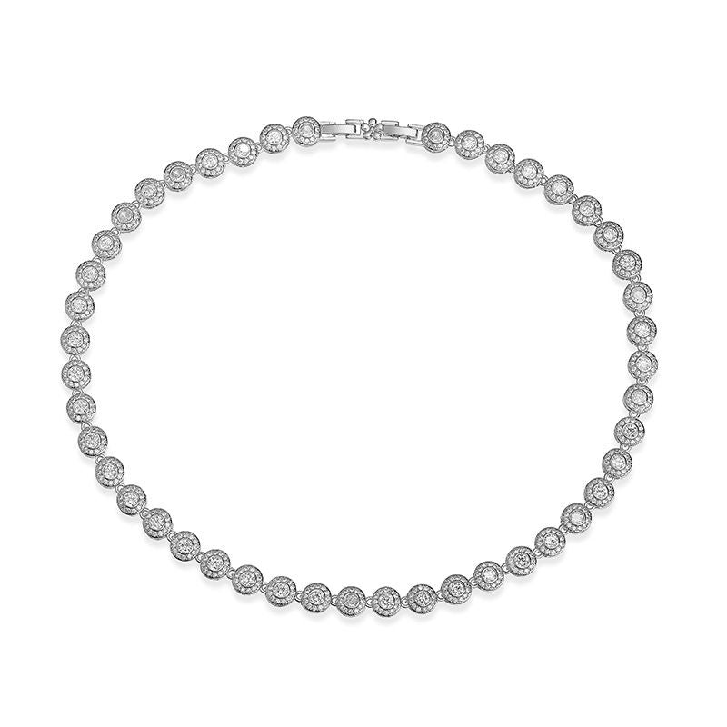 A Pair Of Gold And White Diamond Earrings Brass Round Earrings With Diamonds