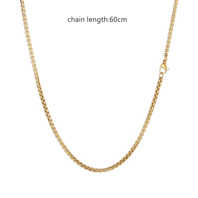 Fashion Blade Chain Plus Snake Chain Gold Stainless Steel Gold Plated Chain Double Layer Necklace
