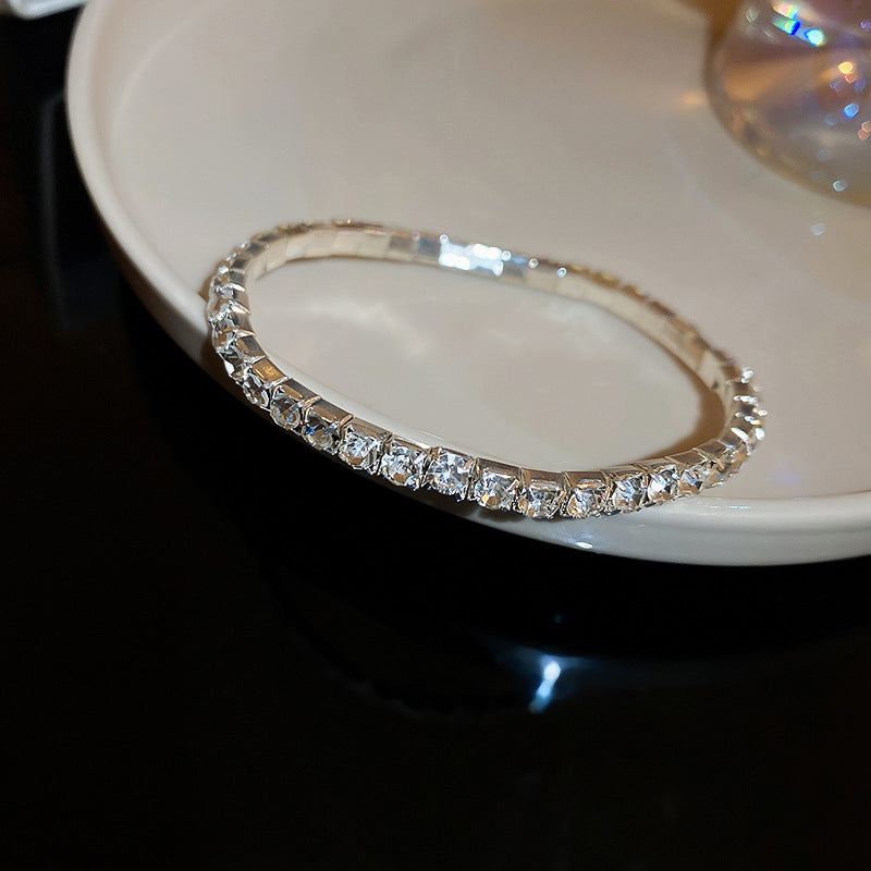 Fashion 41# Bracelet-color Copper Inlaid Zirconium Oval Bracelet