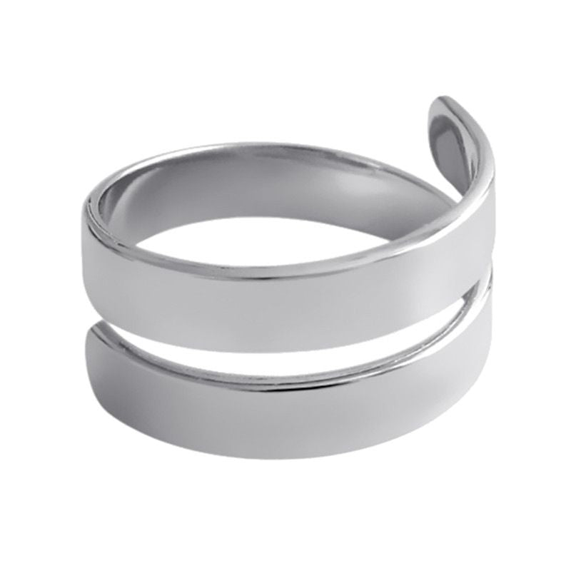 Fashion 25# Copper Geometric Cutout Open Ring