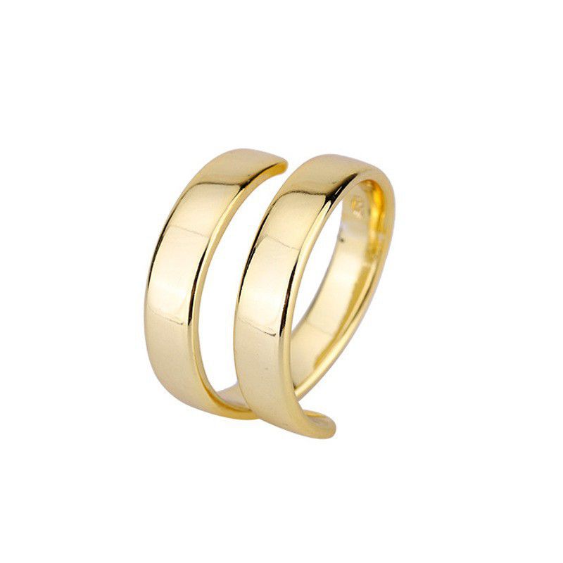 Fashion 25# Copper Geometric Cutout Open Ring