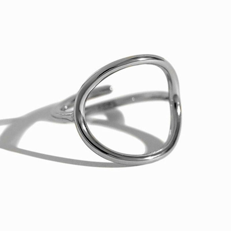 Fashion 25# Copper Geometric Cutout Open Ring