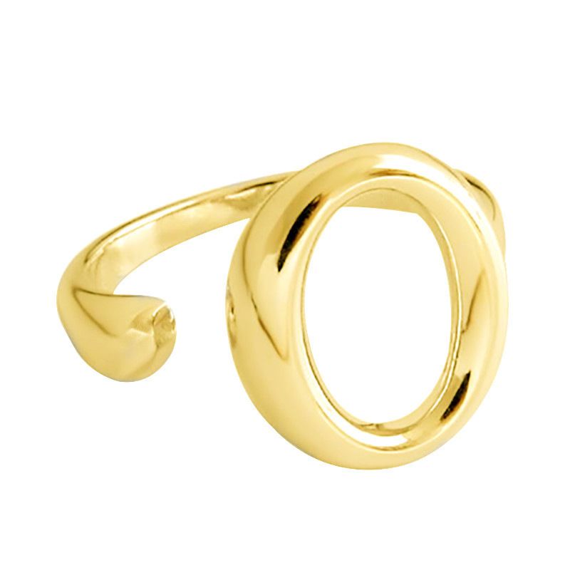 Fashion 25# Copper Geometric Cutout Open Ring