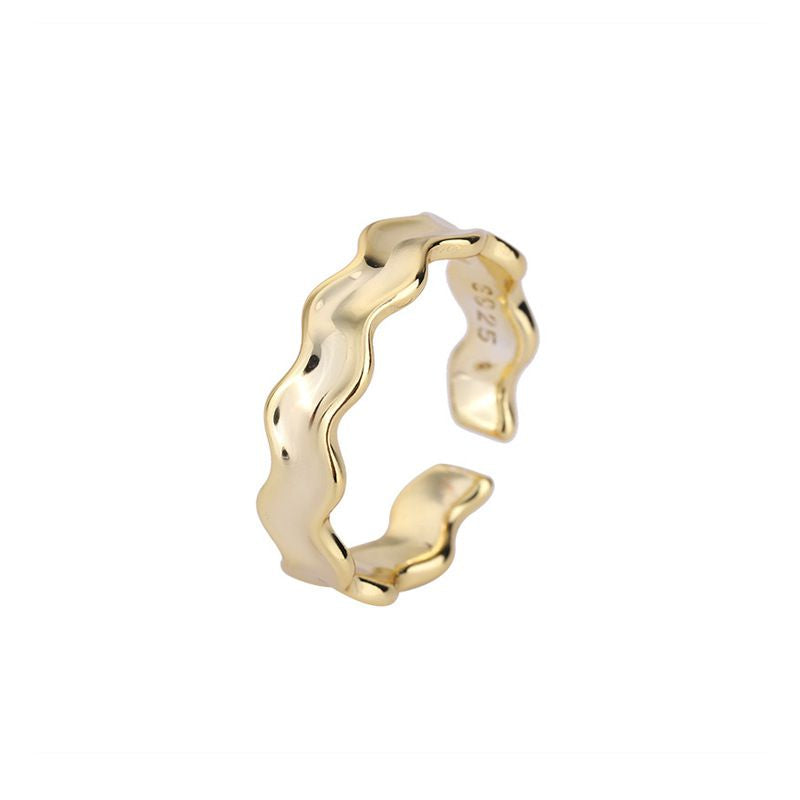 Fashion 25# Copper Geometric Cutout Open Ring