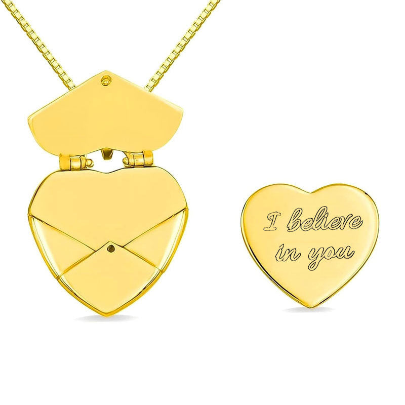 Fashion Gold - Blank Copper Openable Love Necklace