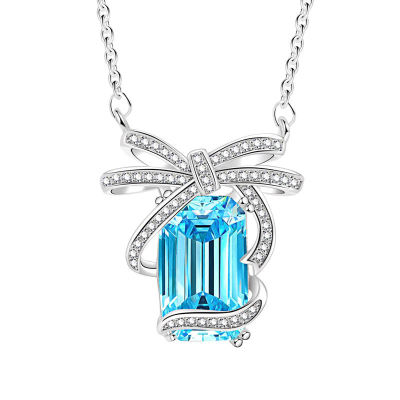 Fashion 17# Copper Diamond Geometric Necklace