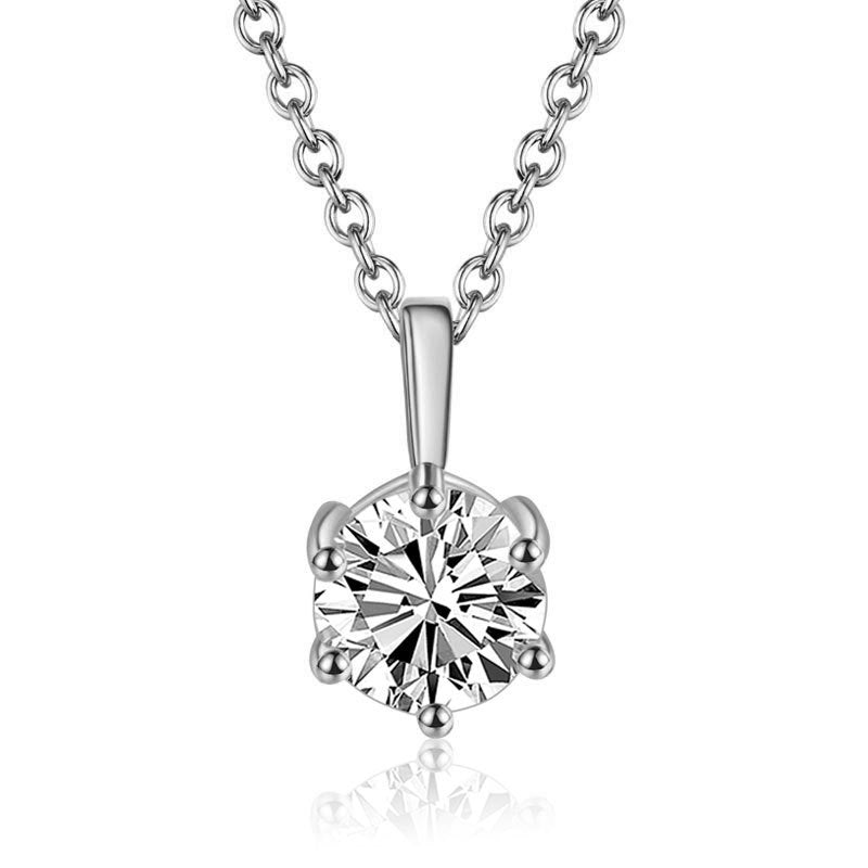 Fashion 17# Copper Diamond Geometric Necklace