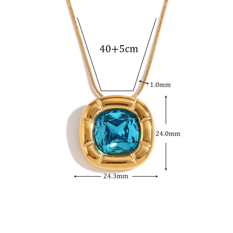 Fashion Ring-gold-white-no. 6 Stainless Steel Gold Plated Diamond Rounded Square Zircon Ring