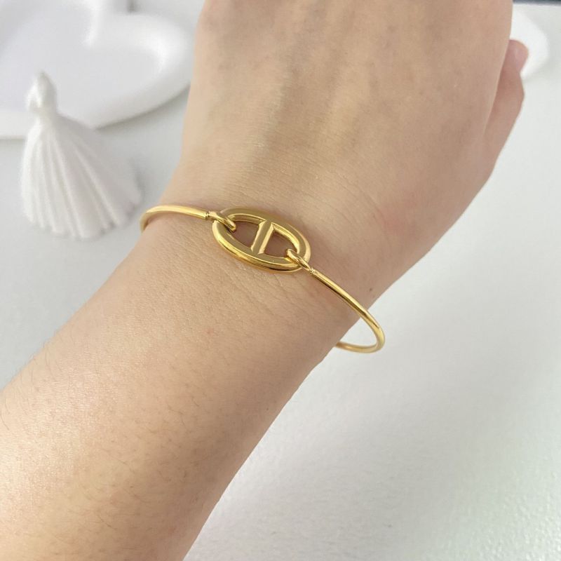 Fashion 69# Titanium Steel Round Bracelet