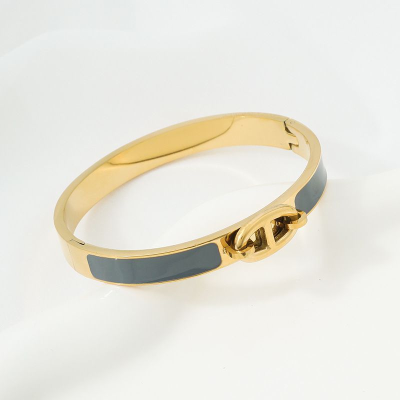 Fashion 69# Titanium Steel Round Bracelet