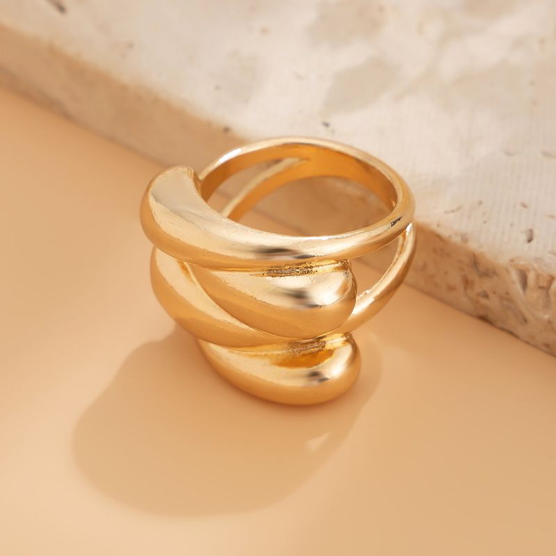 Fashion 01 Gold 2357 Alloy Geometric Glossy Bracelet