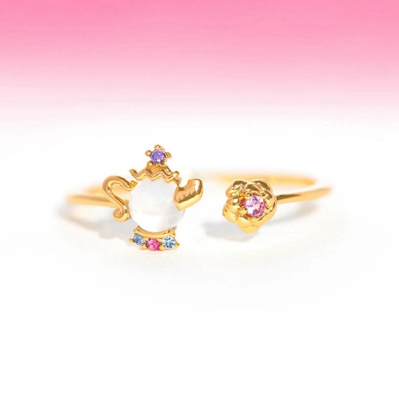 Fashion 3# Copper Set Zirconium Geometric Open Ring