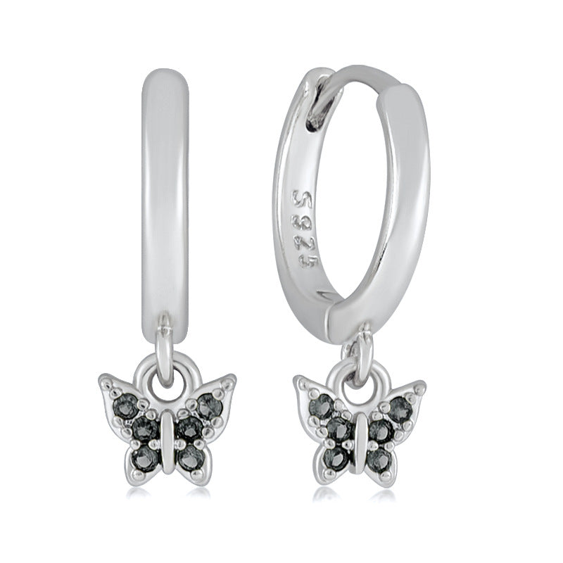 Fashion 1# Copper Inlaid Zirconium Geometric Earrings