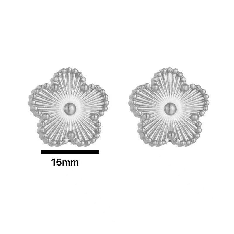 Fashion Silver Bracelet Titanium Steel Flower Bracelet