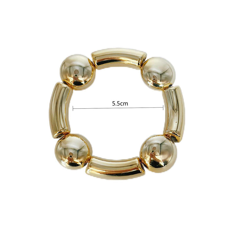 Fashion Round Bracelet Copper Geometric Circle Bracelet