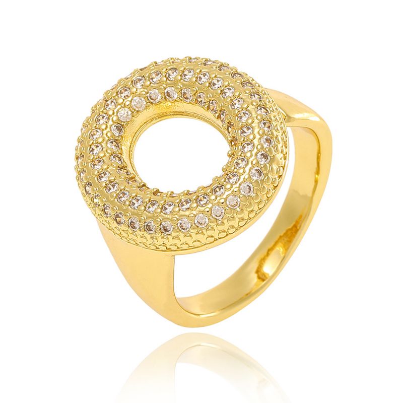 A Copper Diamond 26 Letter Open Ring