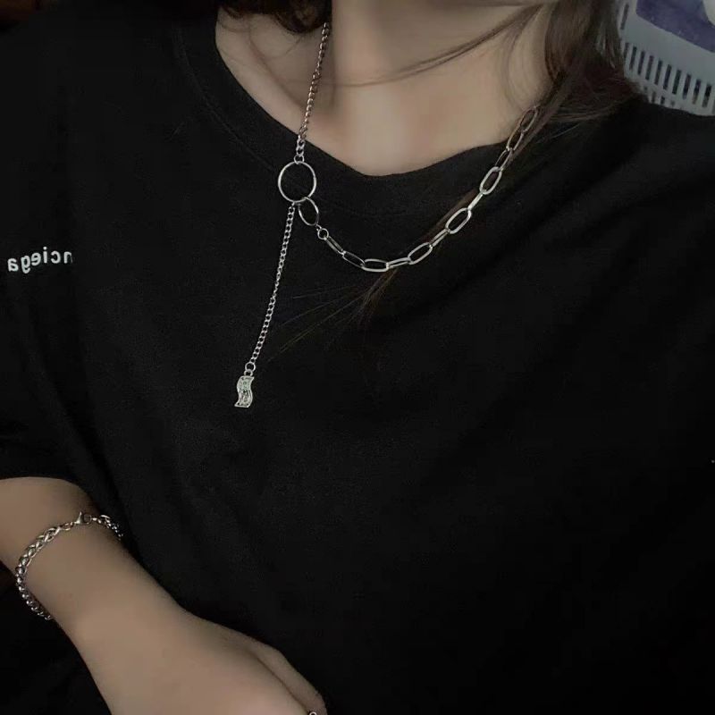 60cm Titanium Steel Chain Love Pendant-x0057b Titanium Steel Chain Heart Necklace