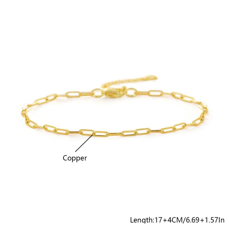 1# Gold-plated Copper Beaded Bracelet Set