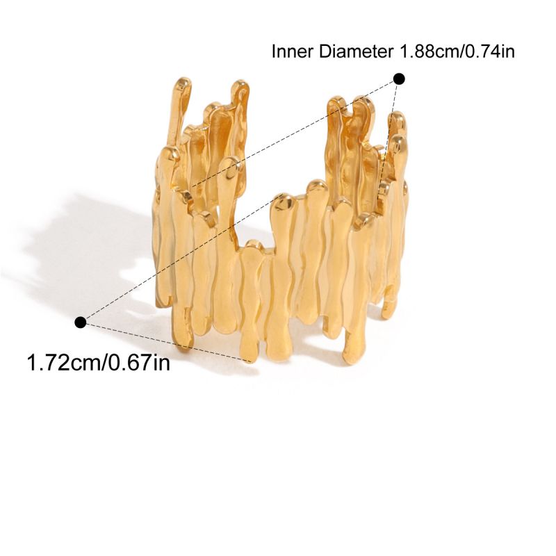 Ring 1# Stainless Steel Irregular Pearl Ring