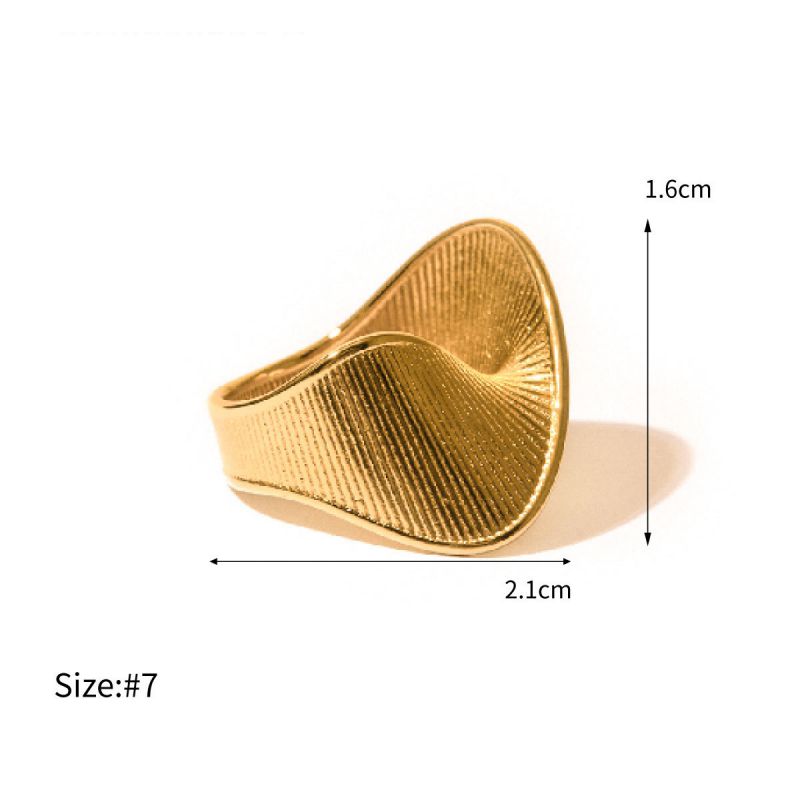 Ring 1# Stainless Steel Irregular Pearl Ring