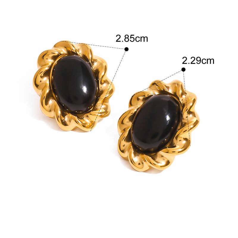 Earring 1# Stainless Steel Square Earrings