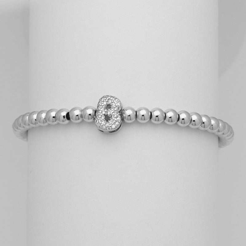 A Copper Gold-plated Beaded Diamond 26 Letter Bracelet