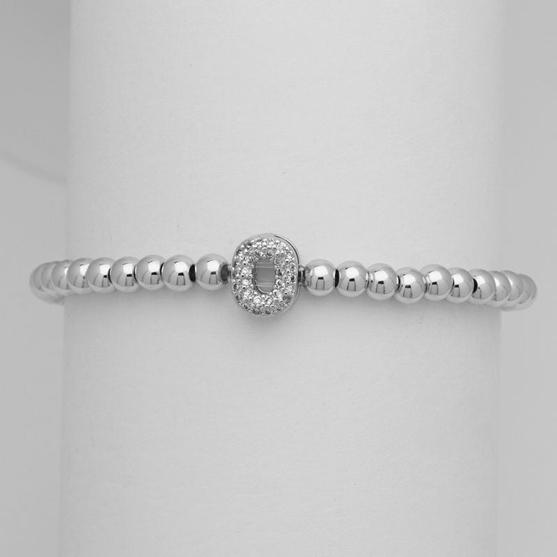 A Copper Gold-plated Beaded Diamond 26 Letter Bracelet