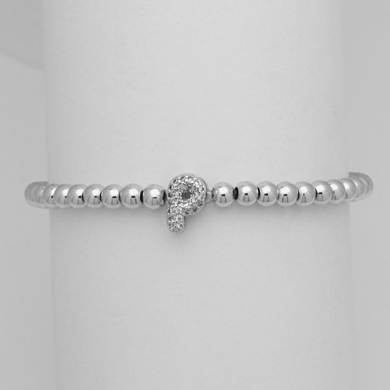 A Copper Gold-plated Beaded Diamond 26 Letter Bracelet