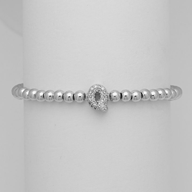 A Copper Gold-plated Beaded Diamond 26 Letter Bracelet