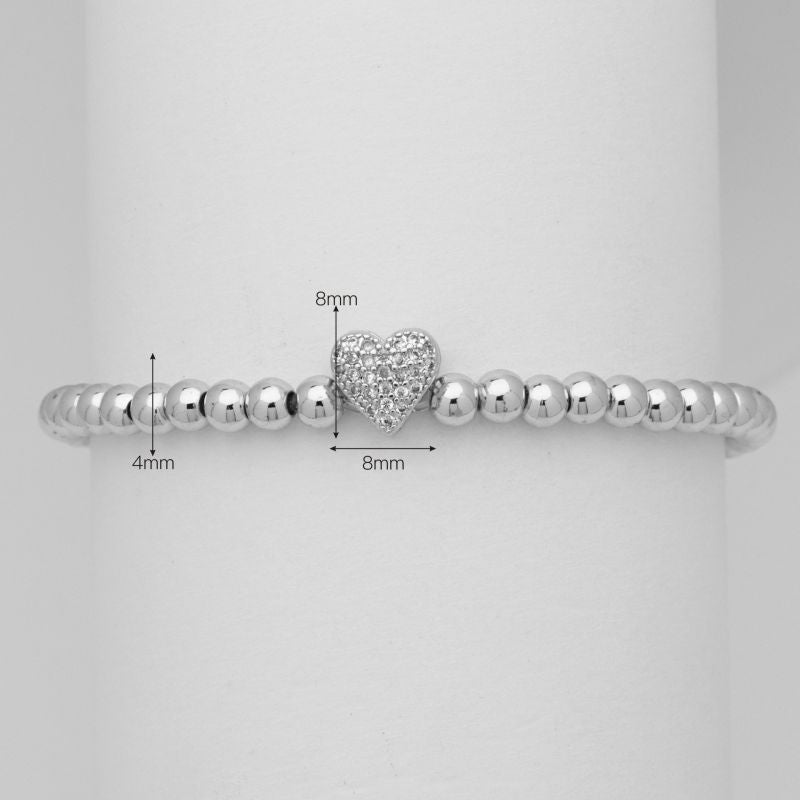 A Copper Gold-plated Beaded Diamond 26 Letter Bracelet