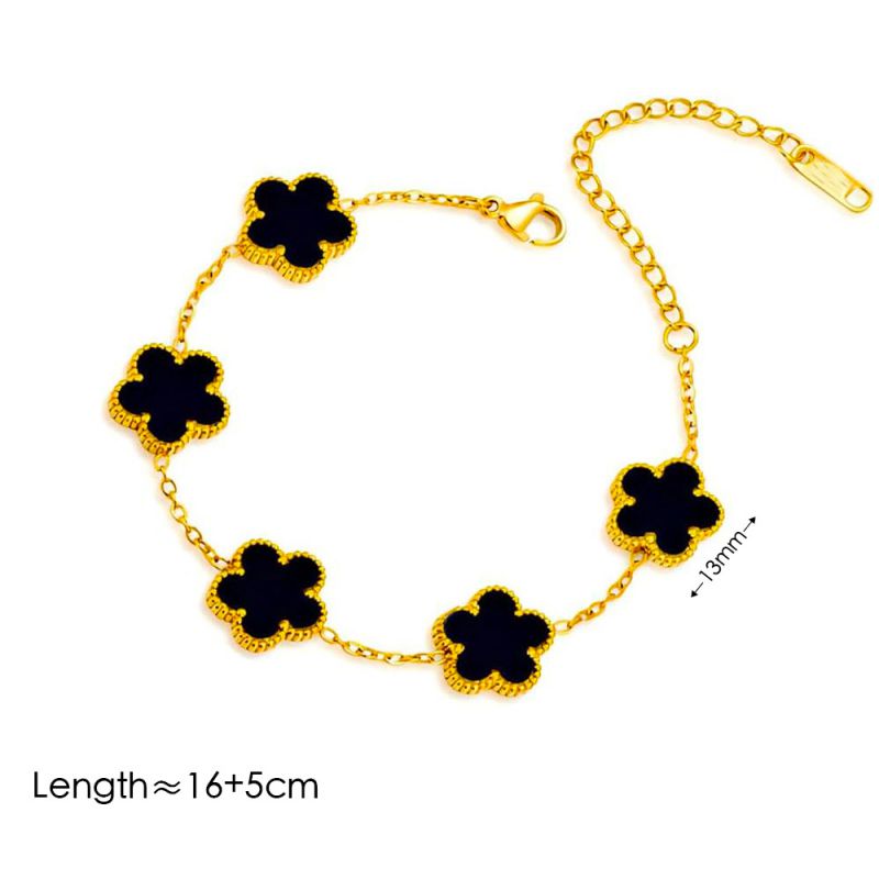 Red+necklace Stainless Steel Flower Necklace