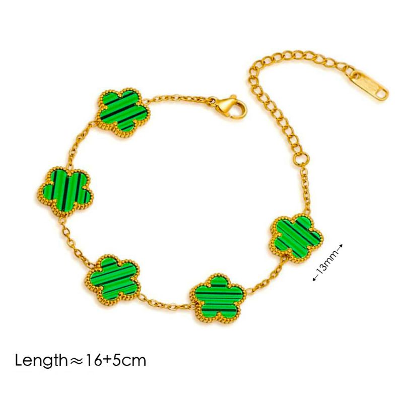 Red+necklace Stainless Steel Flower Necklace