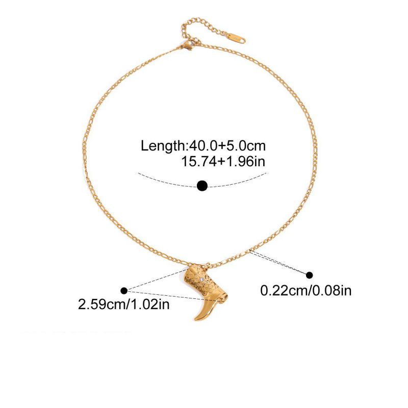 Boots Stainless Steel Boot Necklace