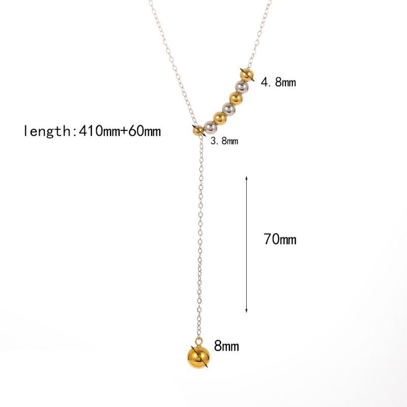 Bracelet 1# Stainless Steel Colorblock Beaded Bracelet