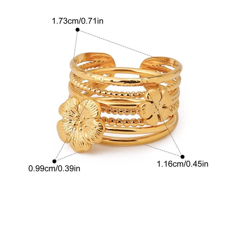 Ring 5 Stainless Steel Round Diamond Ring