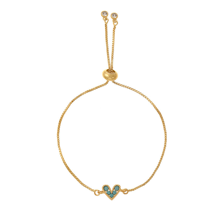 Black Copper Heart Necklace With Zircon