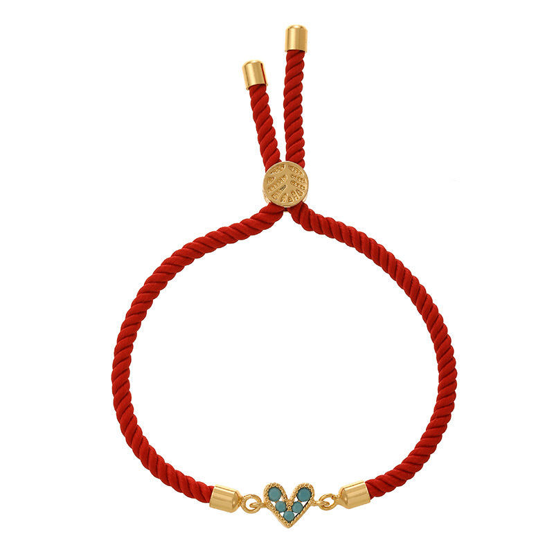 Black Copper Heart Necklace With Zircon