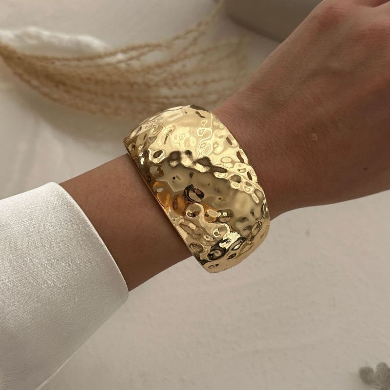 Bracelet Gold 1 Alloy Smooth Irregular Bracelet