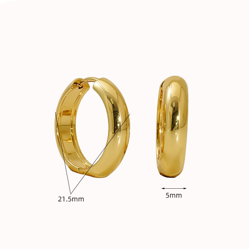 13mm Stainless Steel Round Earrings