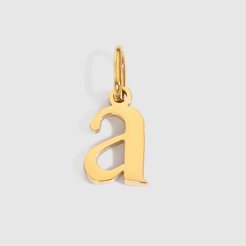 A-14k Gold Stainless Steel 26-letter Lowercase Pendant (without Chain)