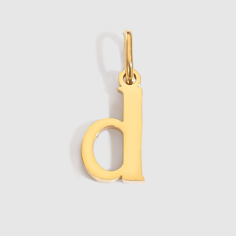 A-14k Gold Stainless Steel 26-letter Lowercase Pendant (without Chain)
