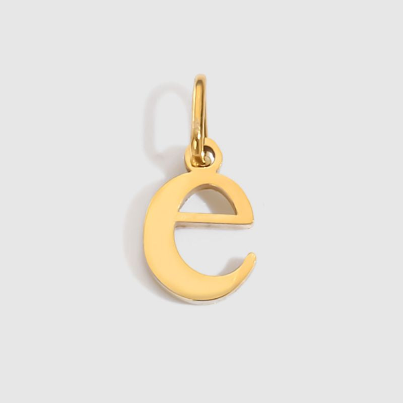 A-14k Gold Stainless Steel 26-letter Lowercase Pendant (without Chain)