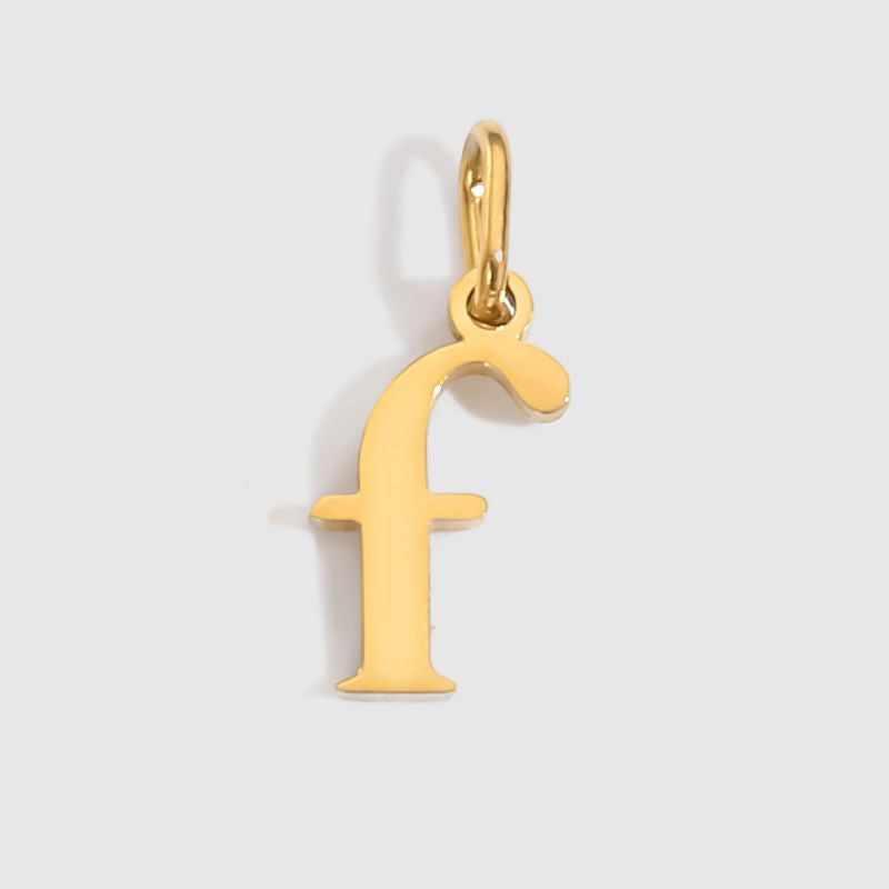 A-14k Gold Stainless Steel 26-letter Lowercase Pendant (without Chain)