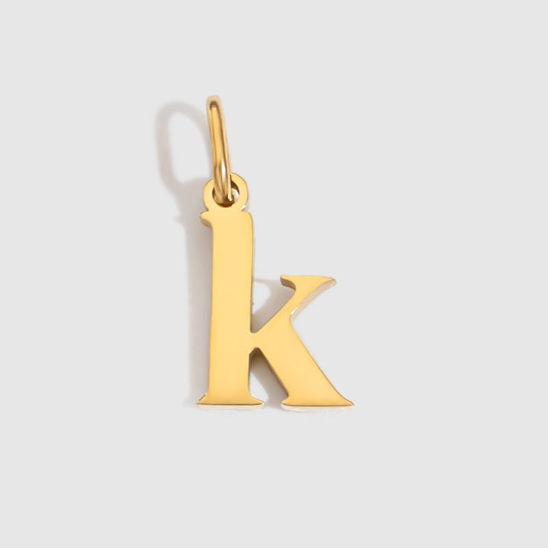 A-14k Gold Stainless Steel 26-letter Lowercase Pendant (without Chain)